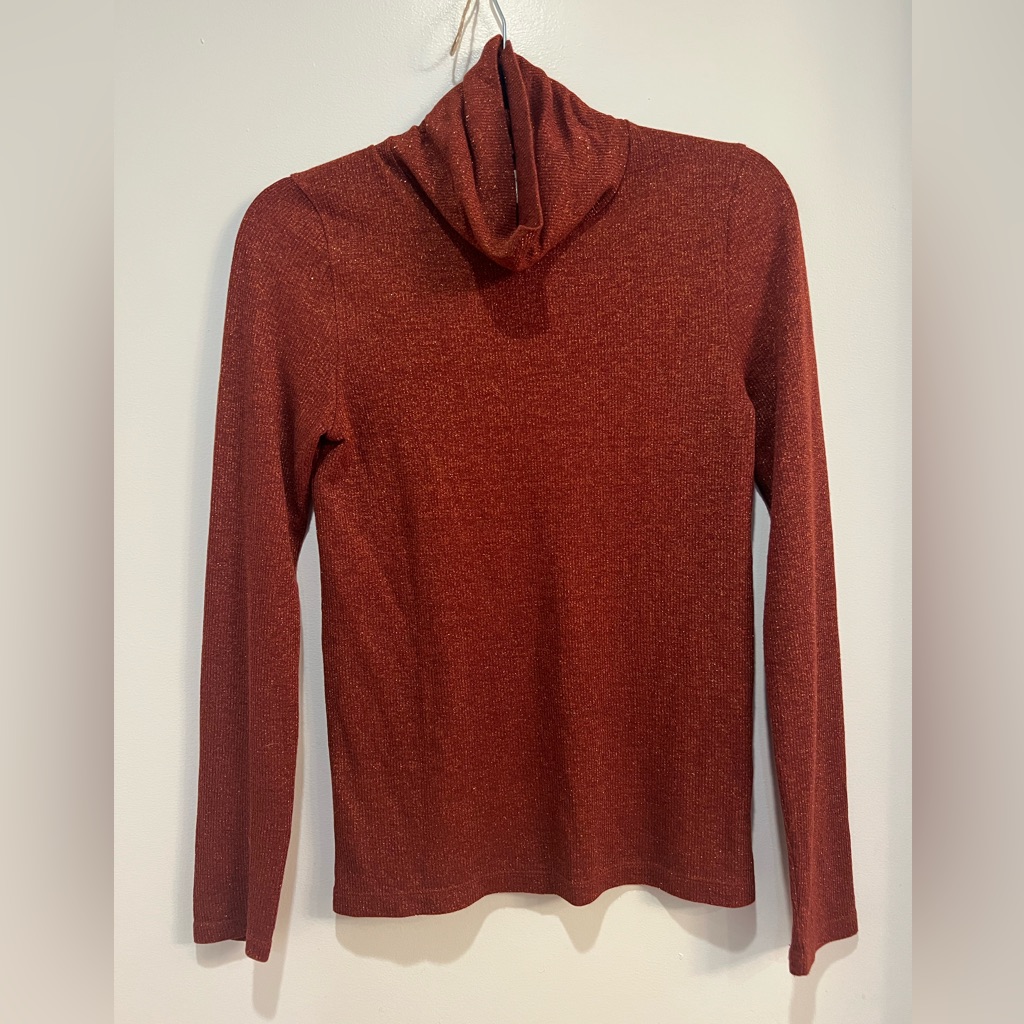 Cooper Lurex Turtle Neck Top